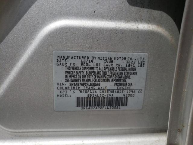 Photo 10 from auction – 2015 NISSAN SENTRA S with VIN 3N1AB7AP2FL630586