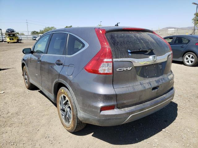 Photo 3 from auction – 2016 HONDA CR-V SE with VIN 5J6RM3H40GL025018