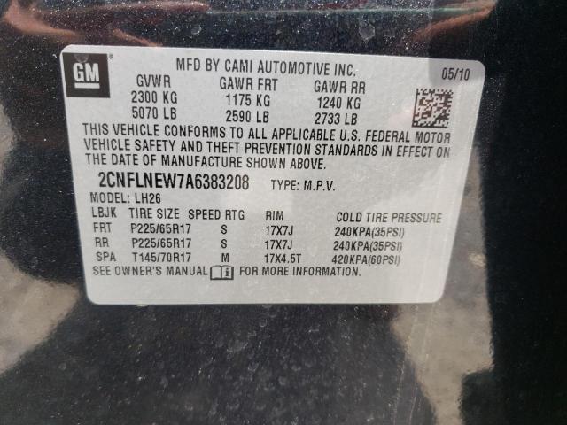 Photo 10 from auction – 2010 CHEVROLET EQUINOX LT with VIN 2CNFLNEW7A6383208