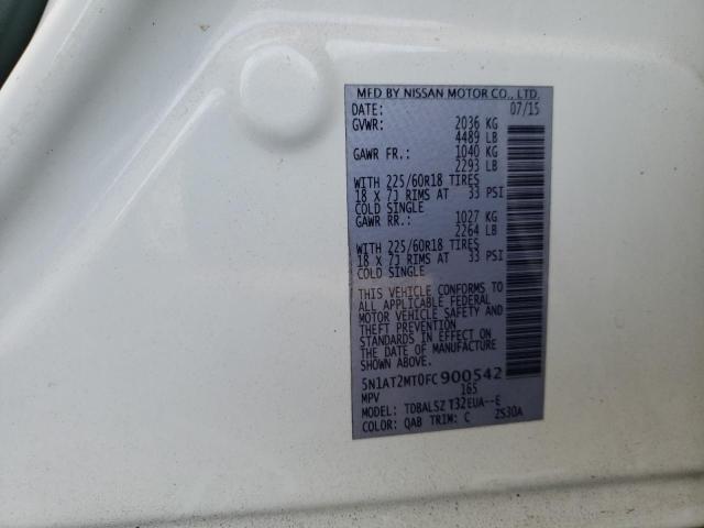 Photo 10 from auction – 2015 NISSAN ROGUE S with VIN 5N1AT2MT0FC900542