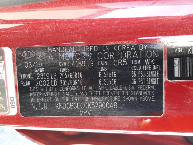 Photo 10 from auction – 2019 KIA NIRO FE with VIN KNDCB3LC0K5290048
