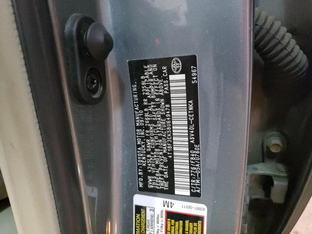 Photo 10 from auction – 2011 TOYOTA CAMRY BASE with VIN 4T1BF3EK5BU649478