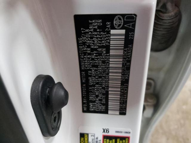 Photo 10 from auction – 2017 TOYOTA COROLLA L with VIN 2T1BURHE1HC943064