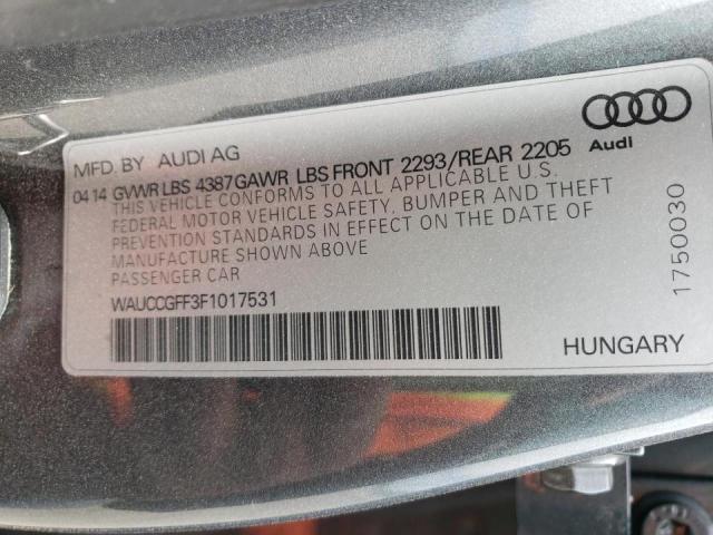 Photo 10 from auction – 2015 AUDI A3 PREMIUM with VIN WAUCCGFF3F1017531