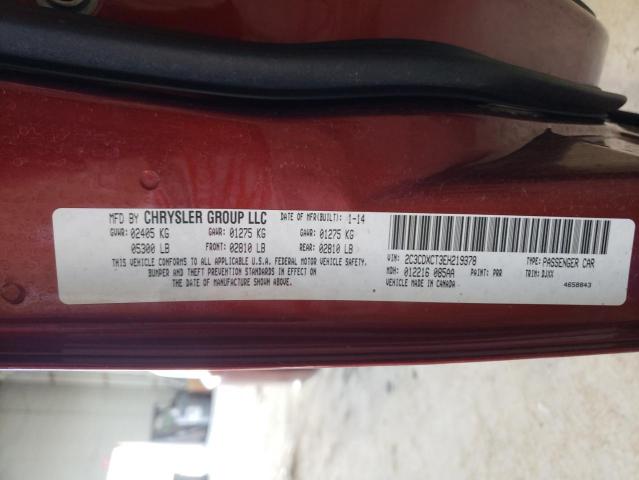 Foto 10 de la subasta – 2014 DODGE CHARGER R/ con VIN 2C3CDXCT3EH219378