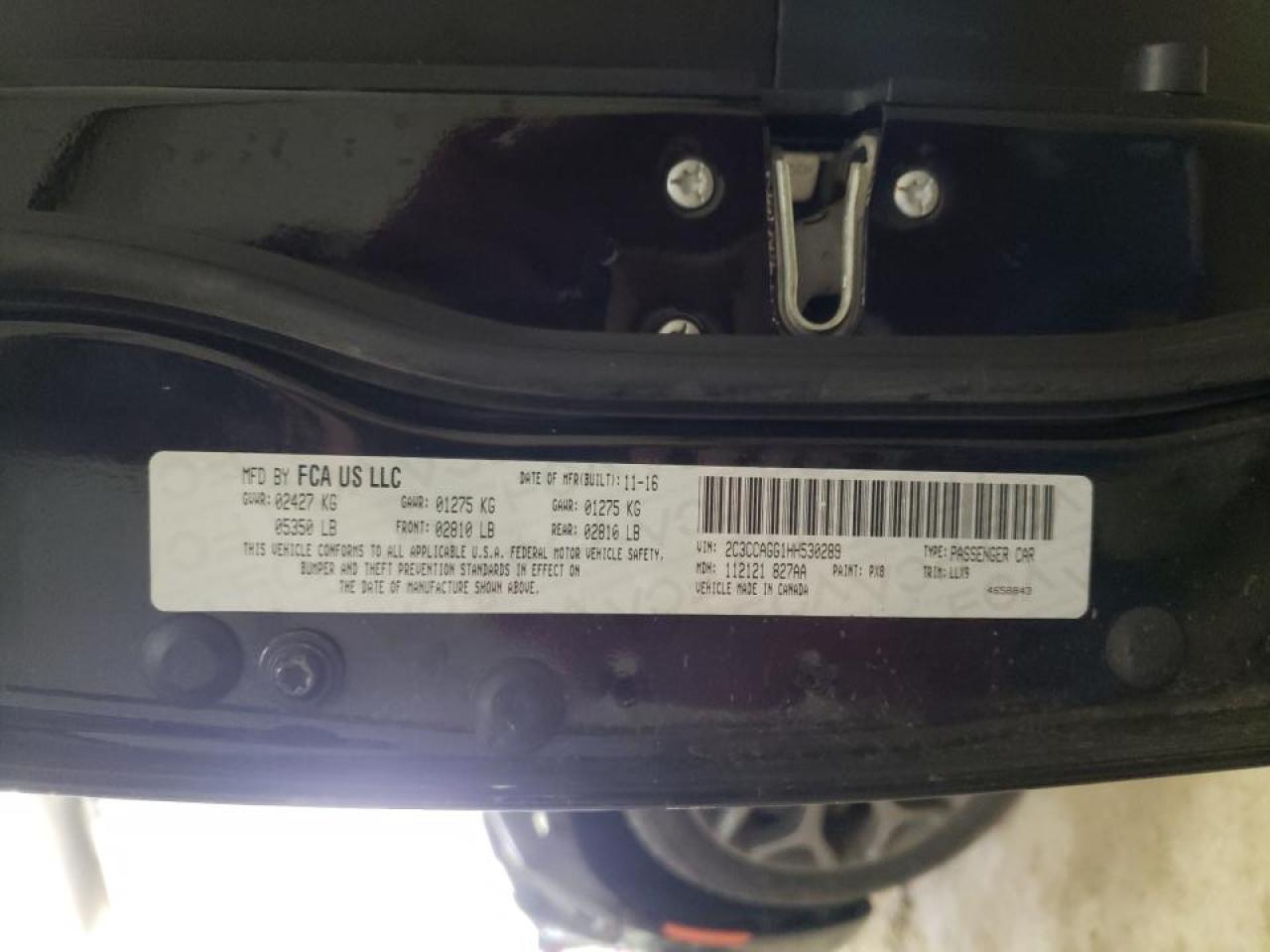 Photo 10 from auction – 2017 CHRYSLER 300 S with VIN 2C3CCAGG1HH530289