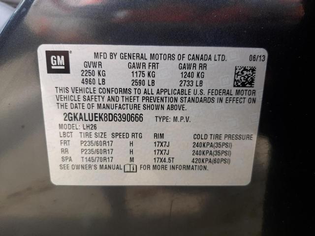 Photo 10 from auction – 2013 GMC TERRAIN SL with VIN 2GKALUEK8D6390666
