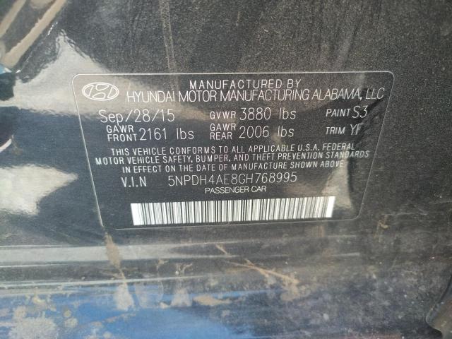 Photo 10 from auction – 2016 HYUNDAI ELANTRA SE with VIN 5NPDH4AE8GH768995