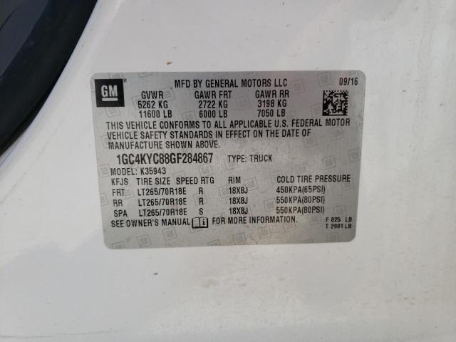 Photo 10 from auction – 2016 CHEVROLET SILVERADO with VIN 1GC4KYC88GF284867