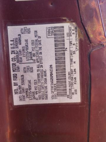 Photo 10 from auction – 1989 FORD F250 with VIN 1FTHF26G2KPB42104