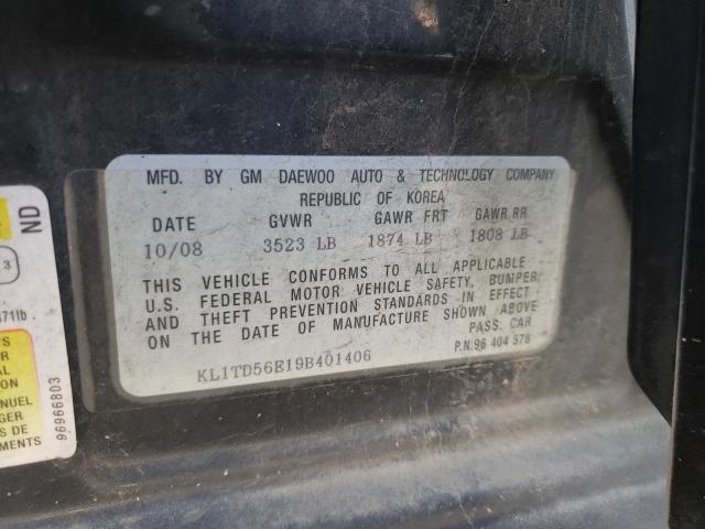 Photo 10 from auction – 2009 CHEVROLET AVEO LS with VIN KL1TD56E19B401406