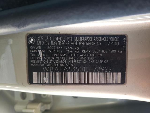 Photo 10 from auction – 2001 BMW X5 3.0I with VIN WBAFA53501LH78925