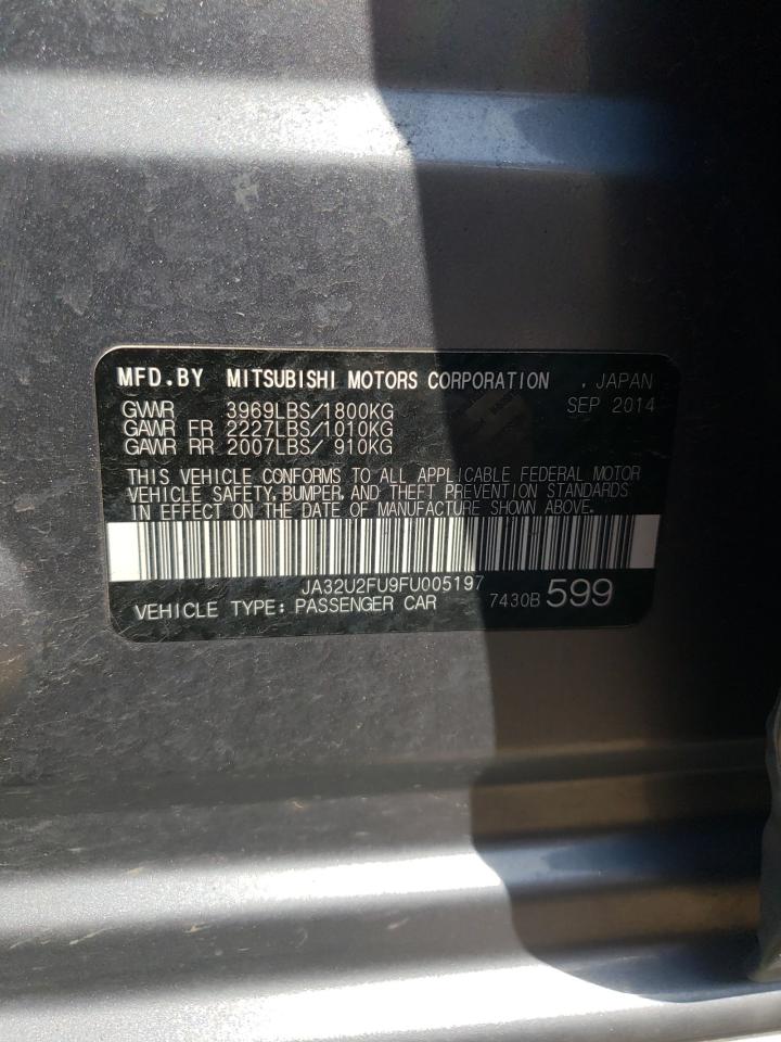 Photo 10 from auction – 2015 MITSUBISHI LANCER ES with VIN JA32U2FU9FU005197