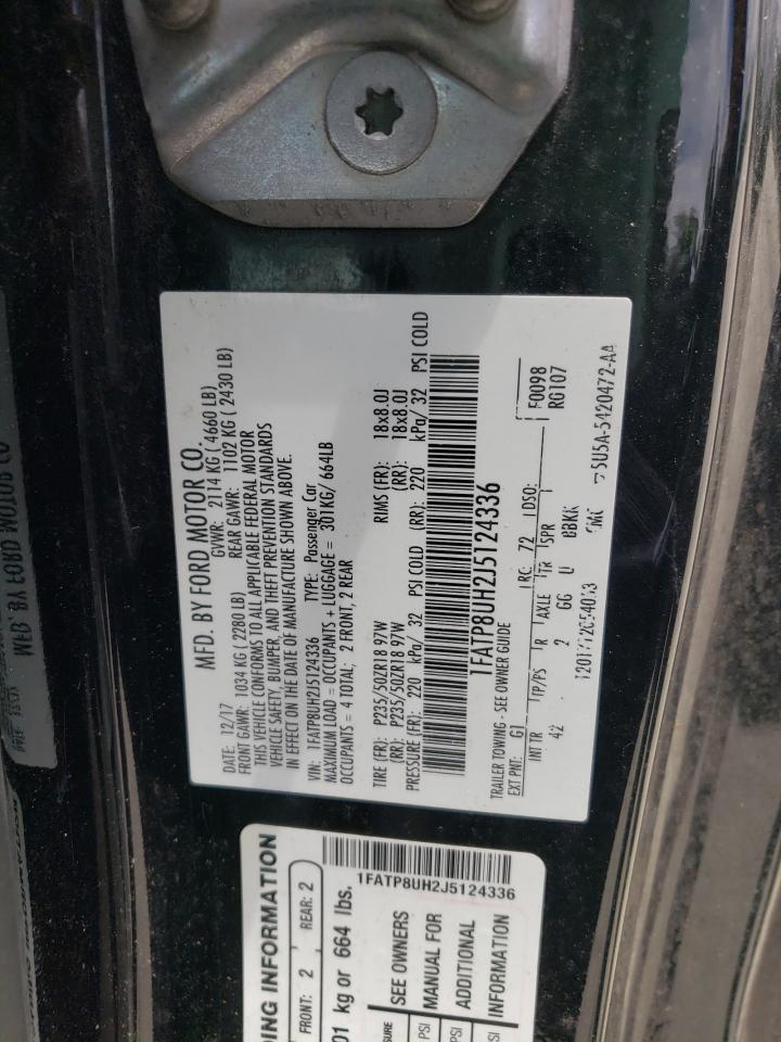 Photo 10 from auction – 2018 FORD MUSTANG with VIN 1FATP8UH2J5124336