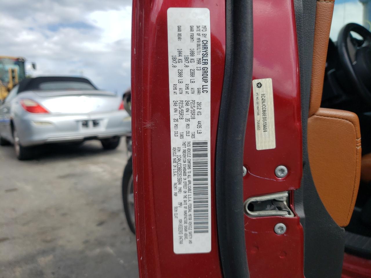 Photo 10 from auction – 2014 JEEP COMPASS LI with VIN 1C4NJCCB6ED515604