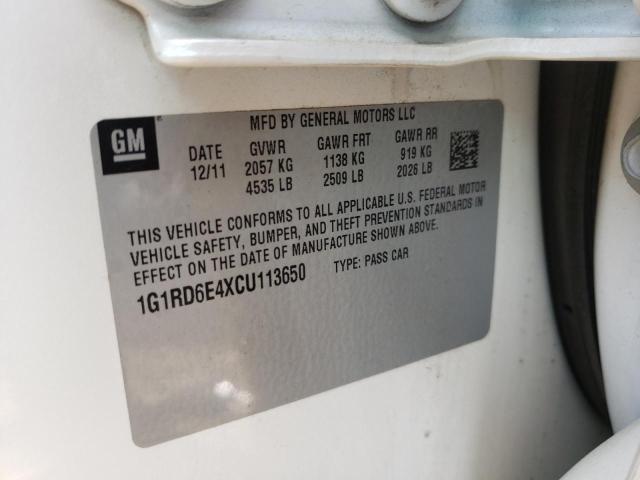 Photo 10 from auction – 2012 CHEVROLET VOLT with VIN 1G1RD6E4XCU113650