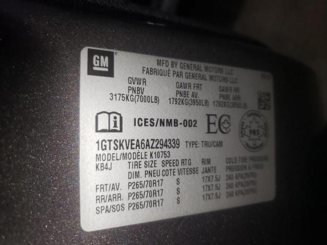 Photo 10 from auction – 2010 GMC SIERRA K15 with VIN 1GTSKVEA6AZ294339