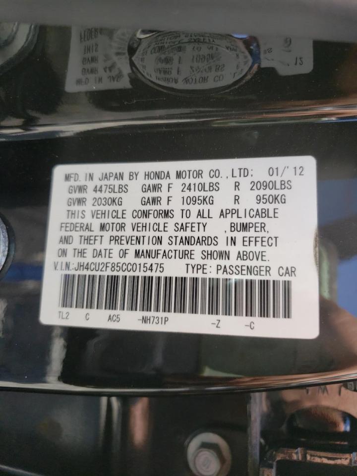 Photo 10 from auction – 2012 ACURA TSX SE with VIN JH4CU2F85CC015475