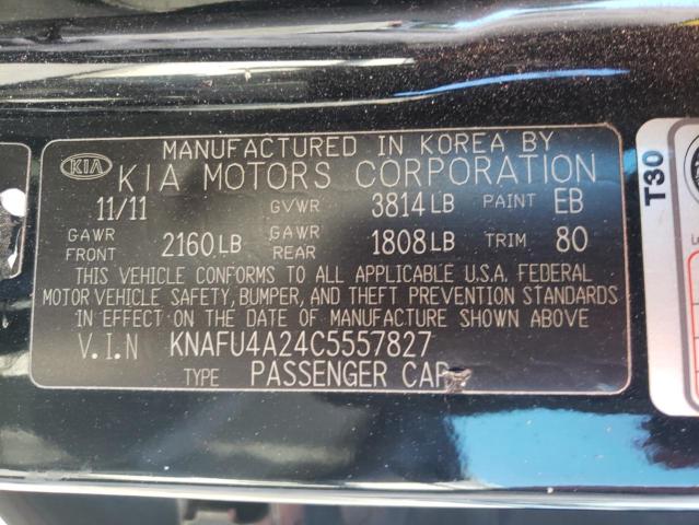 Photo 10 from auction – 2012 KIA FORTE EX with VIN KNAFU4A24C5557827