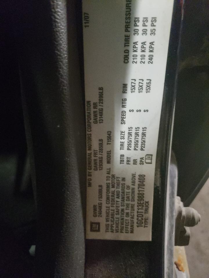 Photo 10 from auction – 2008 CHEVROLET COLORADO with VIN 1GCDT13E988170408
