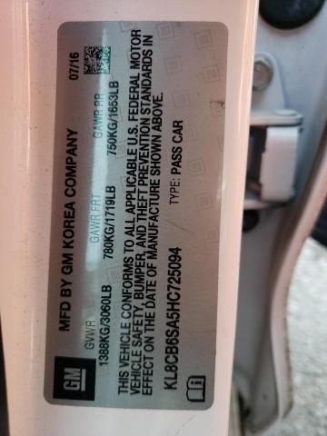 صورة رقم 10 من المزاد - 2017 CHEVROLET SPARK LS مع VIN KL8CB6SA5HC725094