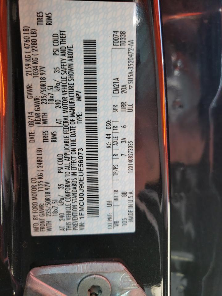 Photo 10 from auction – 2014 FORD ESCAPE TIT with VIN 1FMCU0J90EUE56073