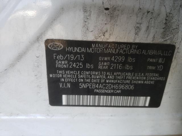 Photo 10 from auction – 2013 HYUNDAI SONATA GLS with VIN 5NPEB4AC2DH696806