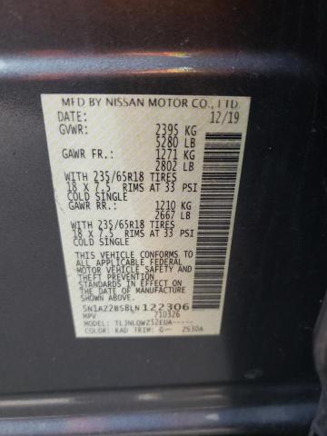 Photo 10 from auction – 2020 NISSAN MURANO SV with VIN 5N1AZ2BS8LN122306