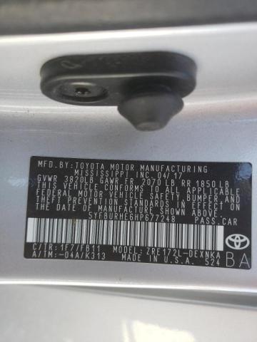 Photo 10 from auction – 2017 TOYOTA COROLLA L with VIN 5YFBURHE6HP677248
