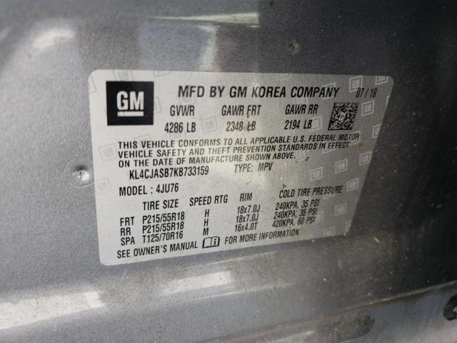 Photo 10 from auction – 2019 BUICK ENCORE PRE with VIN KL4CJASB7KB733159