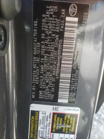 Photo 10 from auction – 2009 TOYOTA CAMRY BASE with VIN 4T1BE46K19U889340