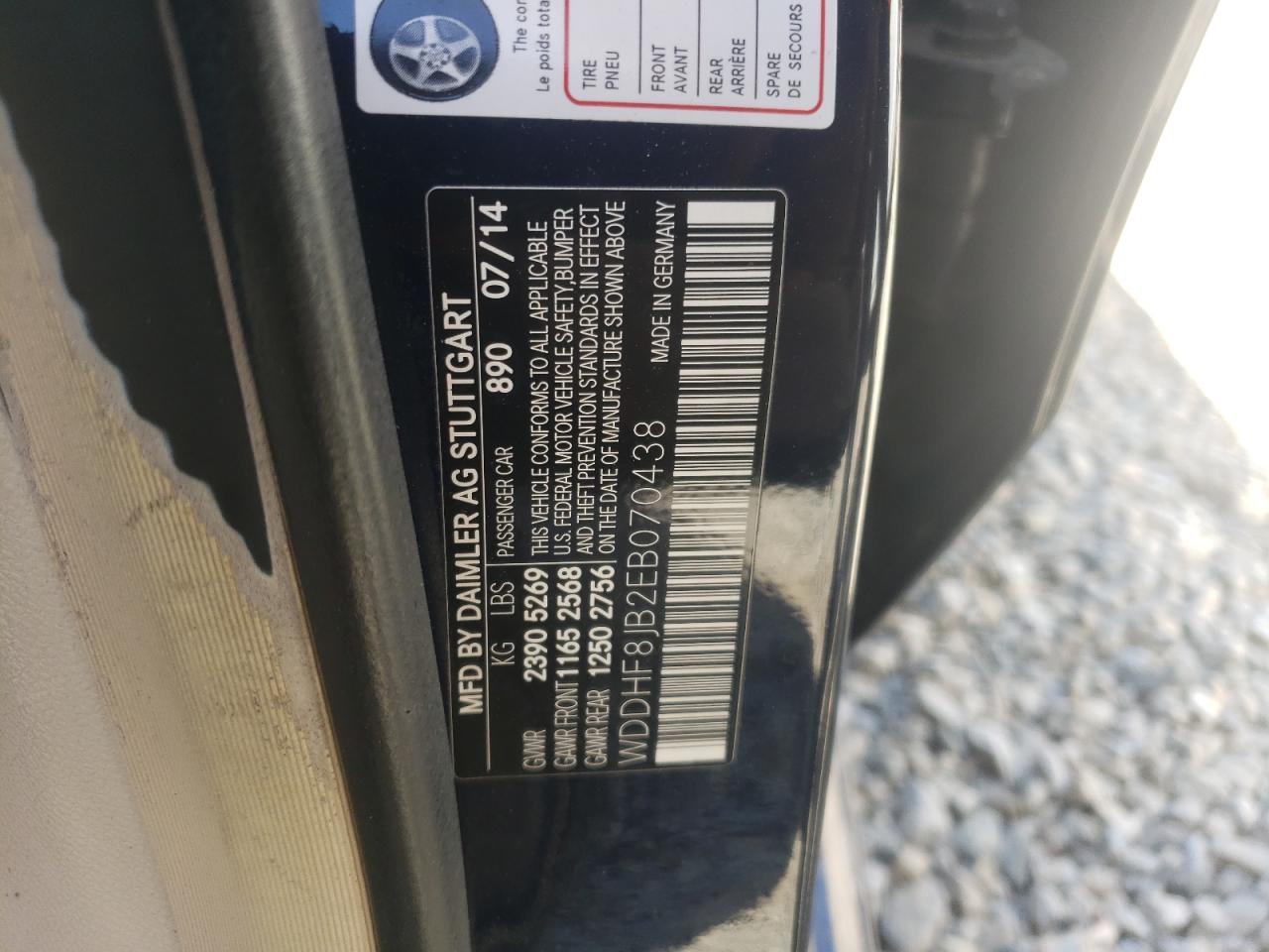Photo 10 from auction – 2014 MERCEDES-BENZ E 350 4MAT with VIN WDDHF8JB2EB070438