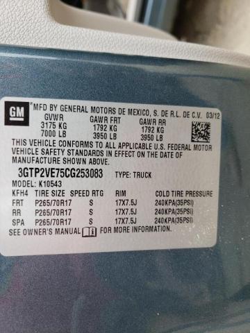 Photo 10 from auction – 2012 GMC SIERRA K15 with VIN 3GTP2VE75CG253083