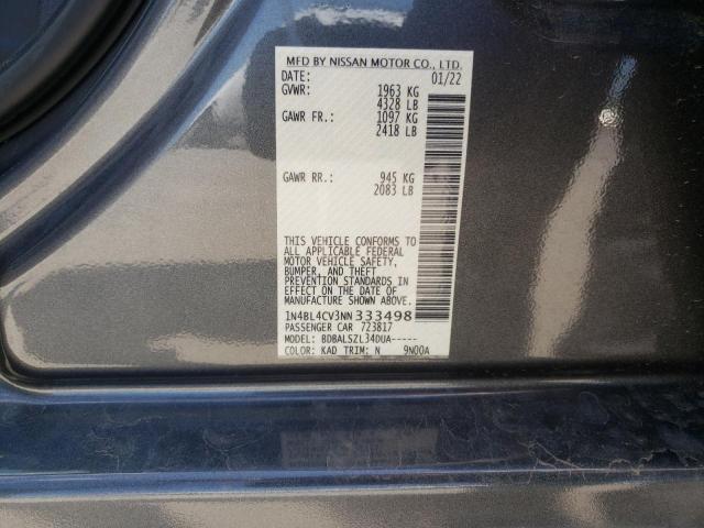 Photo 10 from auction – 2022 NISSAN ALTIMA with VIN 1N4BL4CV3NN333498
