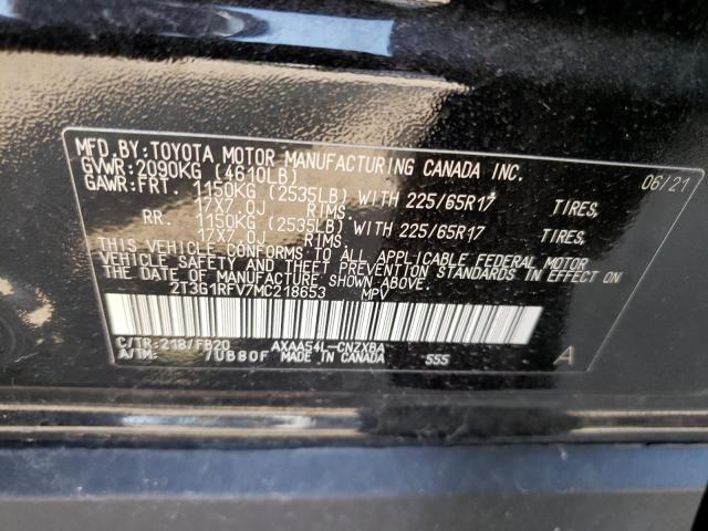 Photo 10 from auction – 2021 TOYOTA RAV4 LE with VIN 2T3G1RFV7MC218653