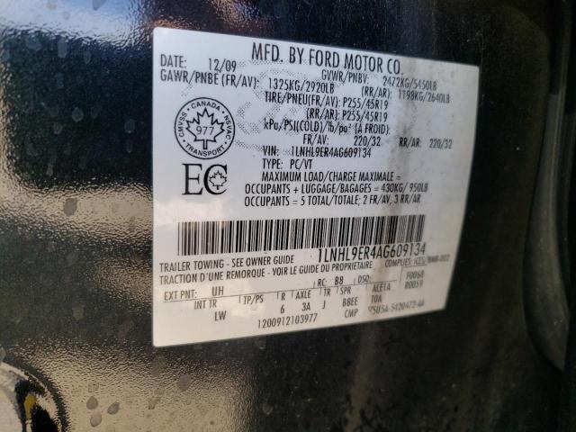 Photo 10 from auction – 2010 LINCOLN MKS with VIN 1LNHL9ER4AG609134