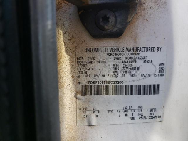 Photo 10 from auction – 2008 FORD F350 SRW S with VIN 1FDSF30558EC23200