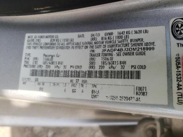 Photo 10 from auction – 2013 FORD FIESTA with VIN 3FADP4BJ3DM218999