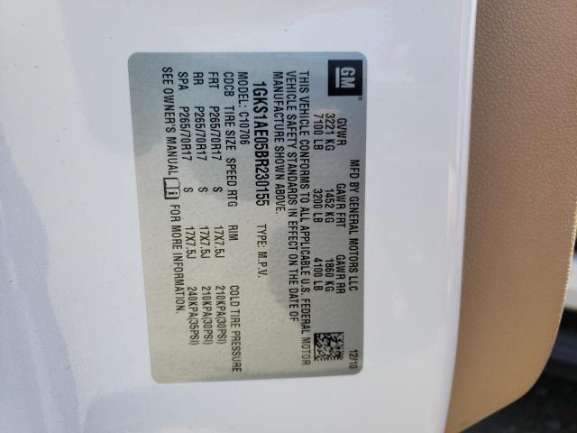 Photo 10 from auction – 2011 GMC YUKON SLE with VIN 1GKS1AE05BR230155