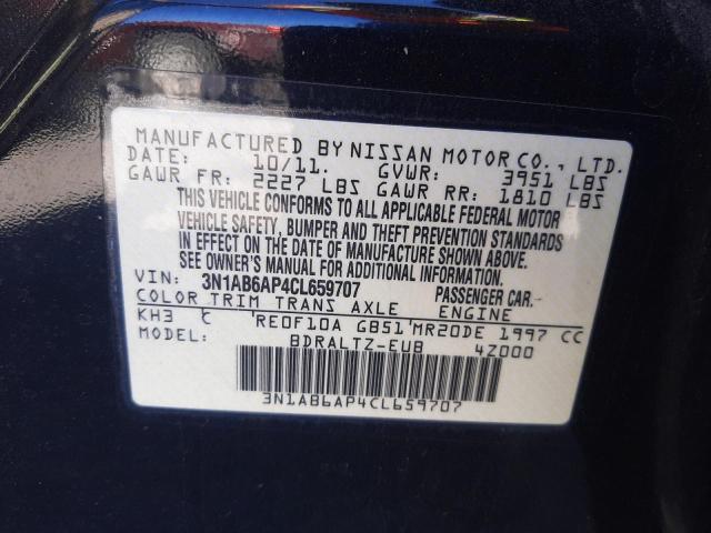 Photo 10 from auction – 2012 NISSAN SENTRA 2.0 with VIN 3N1AB6AP4CL659707