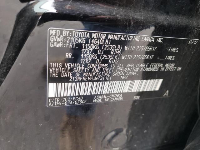 Photo 10 from auction – 2018 TOYOTA RAV4 ADVEN with VIN 2T3RFREV6JW734184