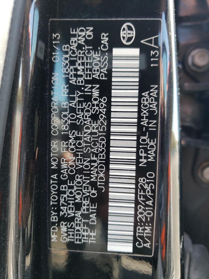 Photo 10 from auction – 2013 TOYOTA PRIUS C with VIN JTDKDTB35D1529496