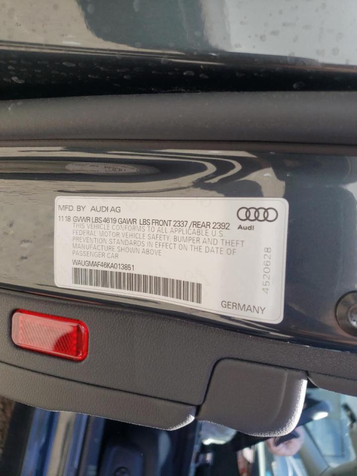 Photo 10 from auction – 2019 AUDI A4 PREMIUM with VIN WAUGMAF46KA013851