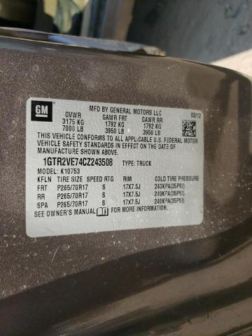Photo 10 from auction – 2012 GMC SIERRA K15 with VIN 1GTR2VE74CZ243508