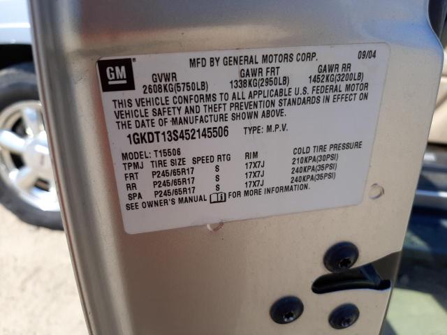 Photo 10 from auction – 2005 GMC ENVOY with VIN 1GKDT13S452145506