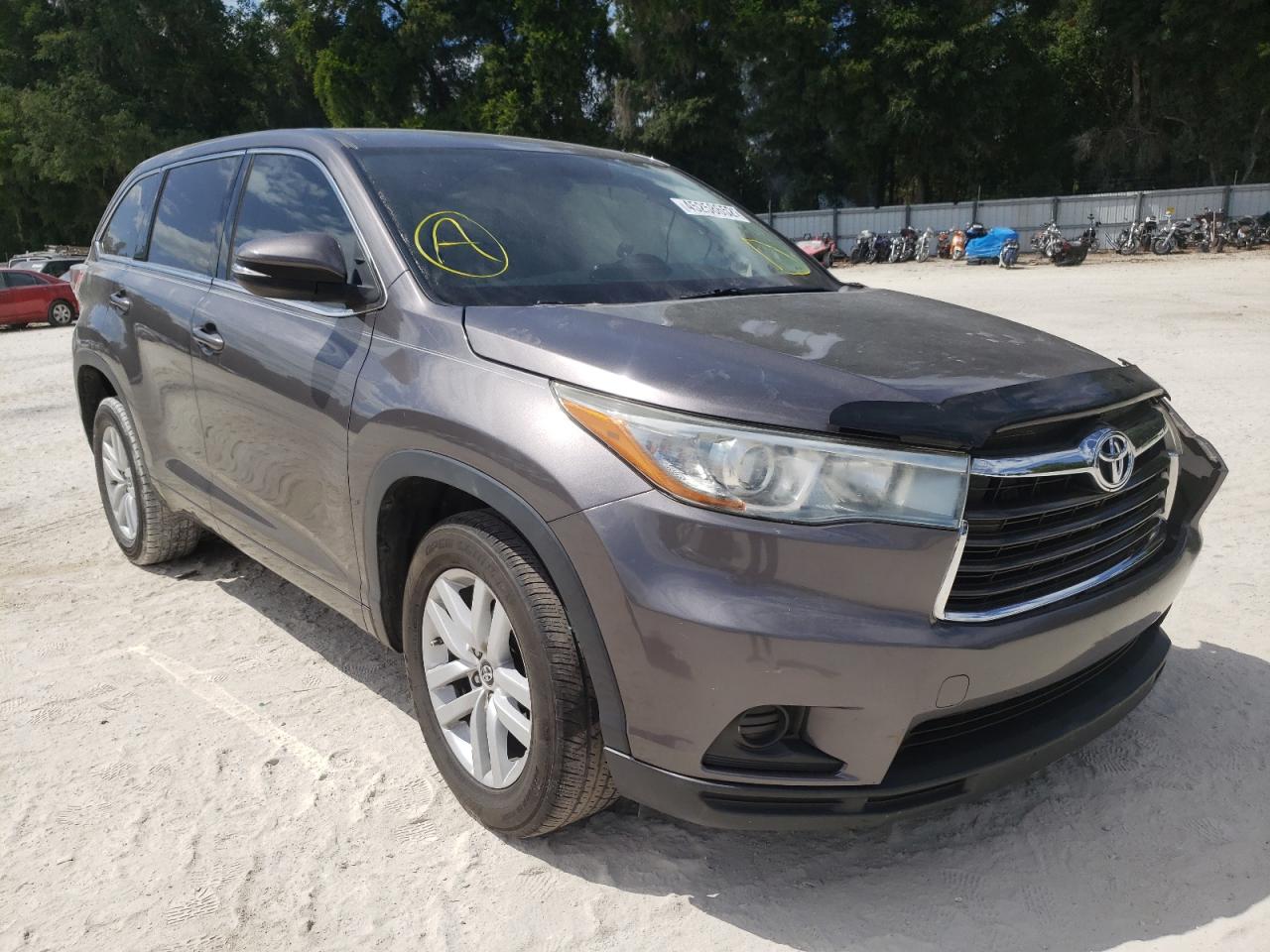 TOYOTA HIGHLANDER 2016 with VIN 5TDZKRFH6GS170552 - Photo from auction