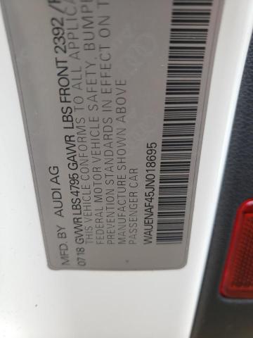 Photo 10 from auction – 2018 AUDI A4 PREMIUM with VIN WAUENAF45JN018695