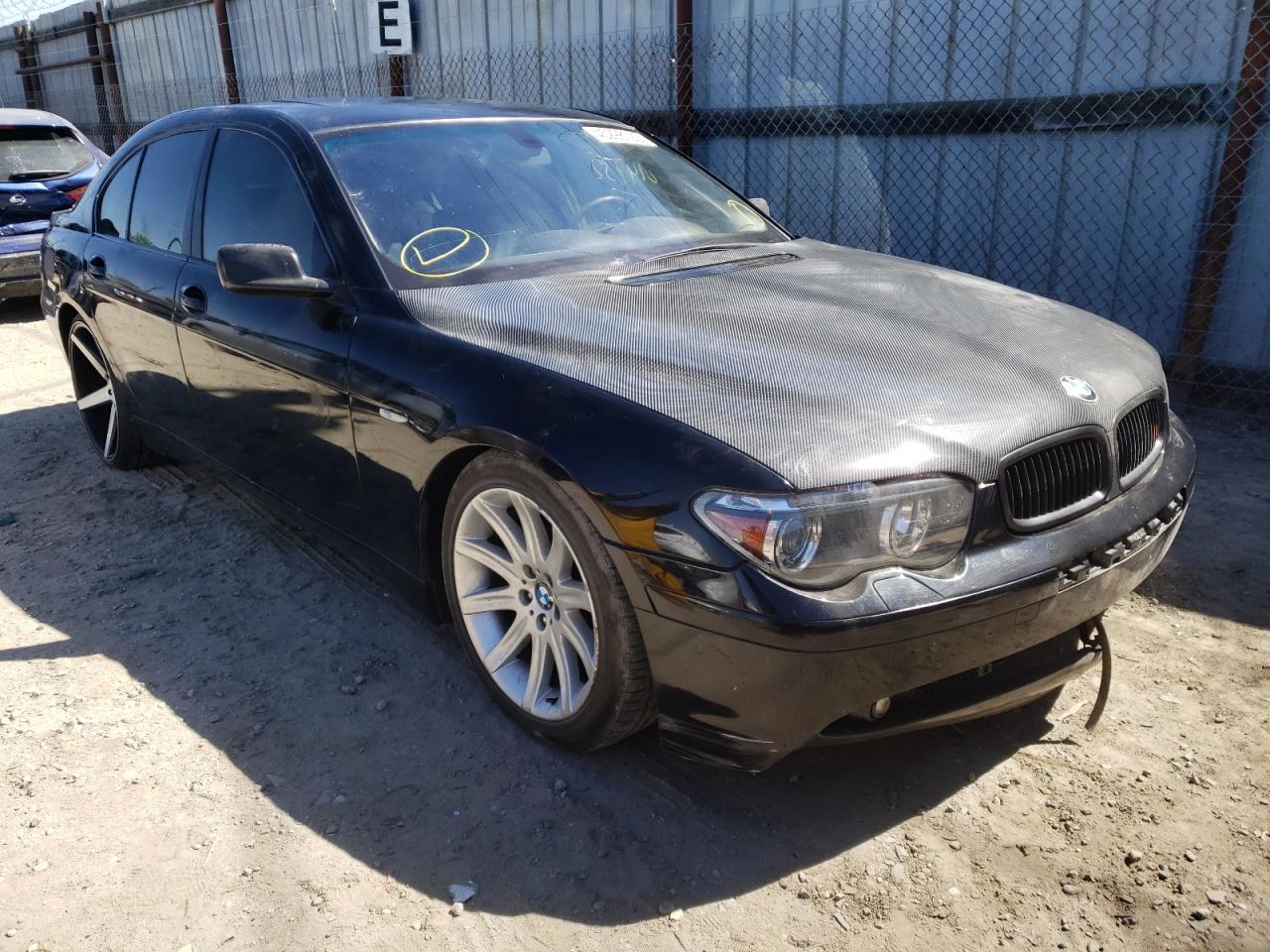 BMW 745 I 2002 with VIN WBAGL63492DP54305 - Photo from auction