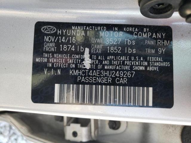 Photo 10 from auction – 2017 HYUNDAI ACCENT SE with VIN KMHCT4AE3HU249267