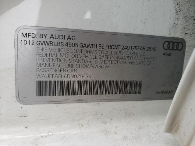 Photo 10 from auction – 2013 AUDI A4 PREMIUM with VIN WAUFFAFL6DN025474